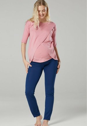 Pyjama set - dusky pink & blue grey