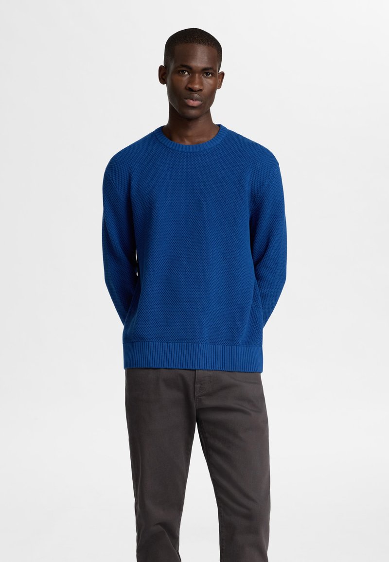 Selected Homme SLHHENNY RELAXED CREW NECK - Džemperis - limoges