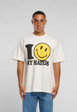 SMILEY HATERS  - Print T-shirt - cream