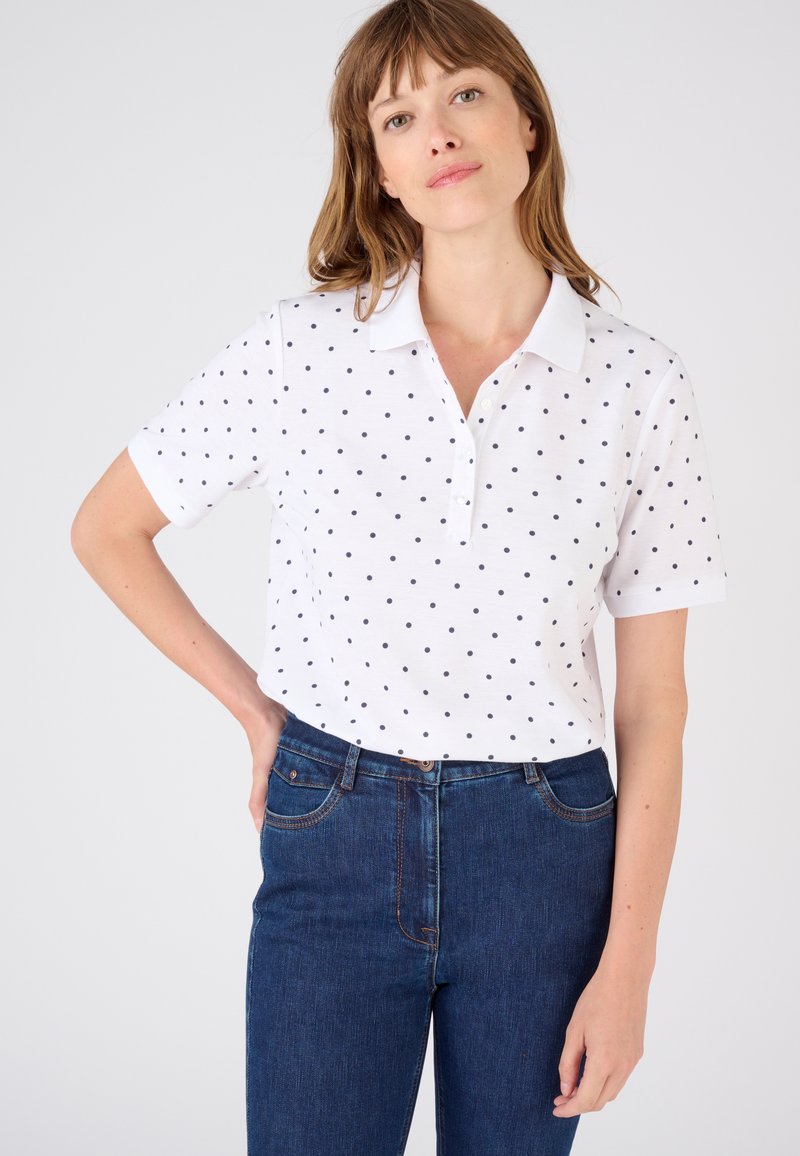 Damart Polo - blanc pois