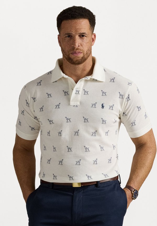DOG-PRINT MESH POLO SHIRT - Polo shirt - nevis