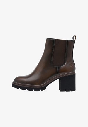 Tamaris, CHELSEA BOOT - Enkellaarsjes met plateauzool - mocca nappa
