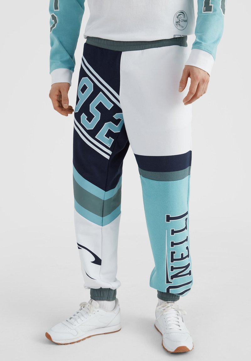 O'Neill Tracksuit bottoms aqua sea colour block/light blue Zalando.ie