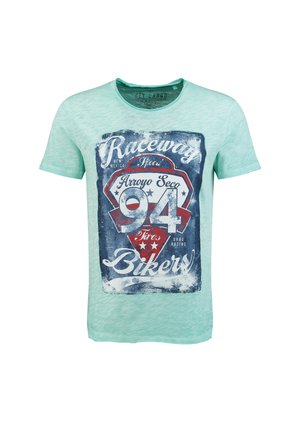 Key Largo, MT RACEWAY ROUND - Camiseta estampada - mint green