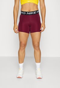 Nike Performance SHORT - Leggings - dark beetroot/black/white