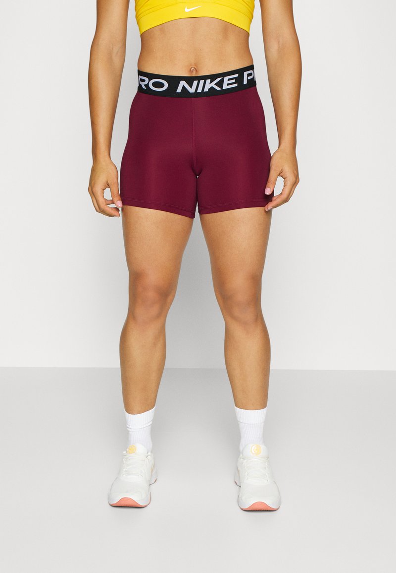 Nike Performance SHORT - Leggings - dark beetroot/black/white