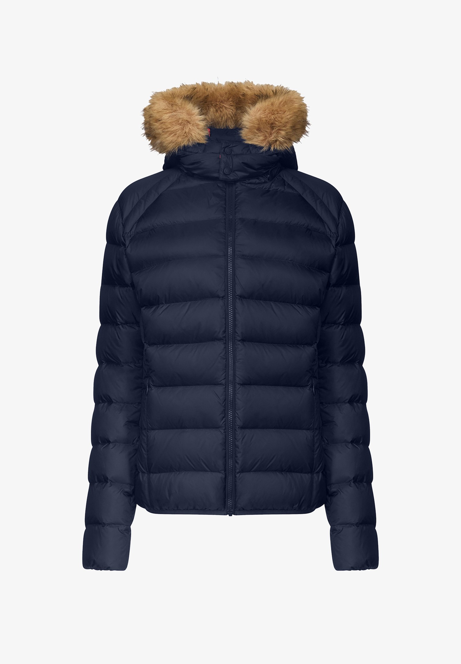 Jott Doudoune Bleu Fourrure Doudoune Reversible La Veste Jott
