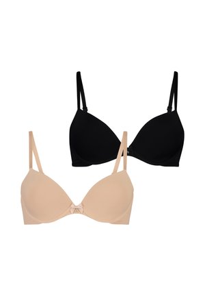 2-PACK PADDED - Triangle bra - beige