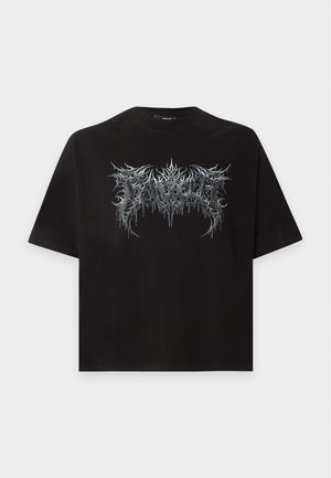 FAVELA, GRUNGE CHROME TRIBAL - T-shirt imprimé - black
