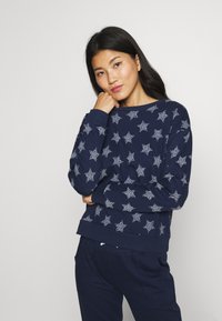 TOM TAILOR Pyjamapaita - blue dark allover