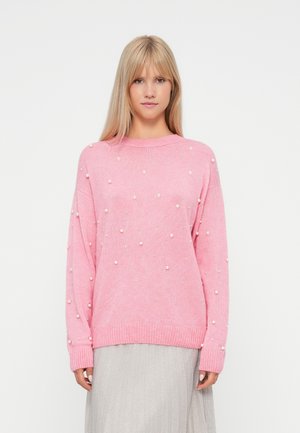 ONLEMBLA O NECK PEARL - Trui - geranium pink