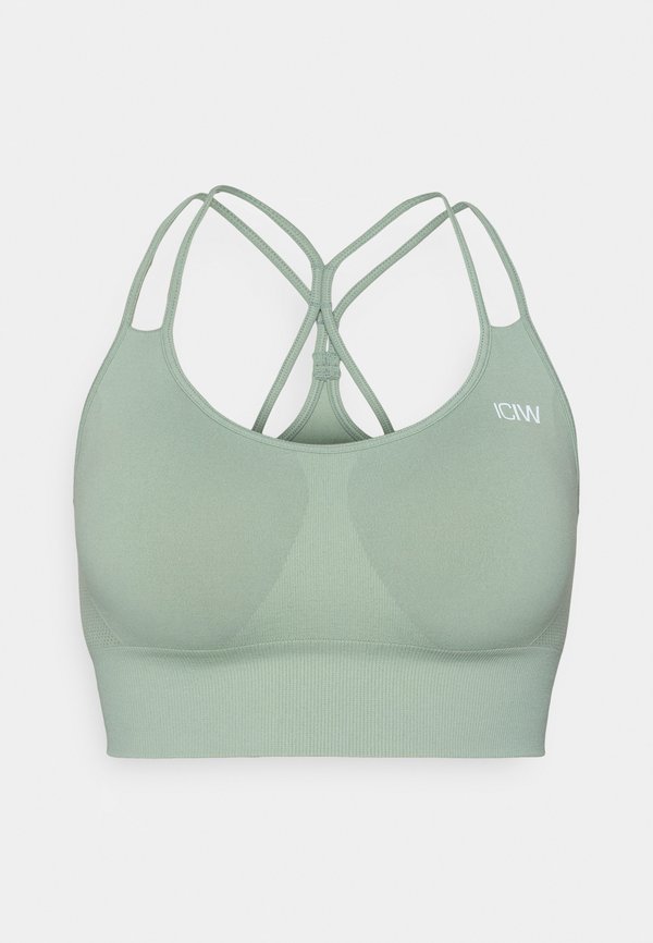 DEFINE SEAMLESS BRA - Medium support sports bra - light moss2