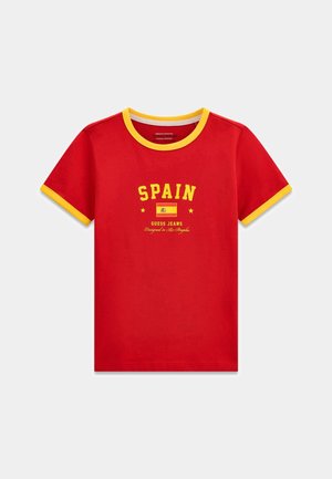 Guess Jeans, NATION T-SHIRT - T-shirt imprimé - rot