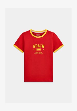 Guess Jeans, NATION T-SHIRT - T-shirt imprimé - rot