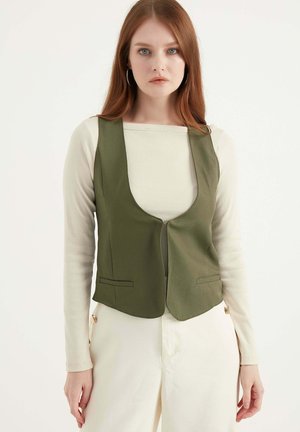 SLEEVELESS WITH POCKETS - Weste - khaki