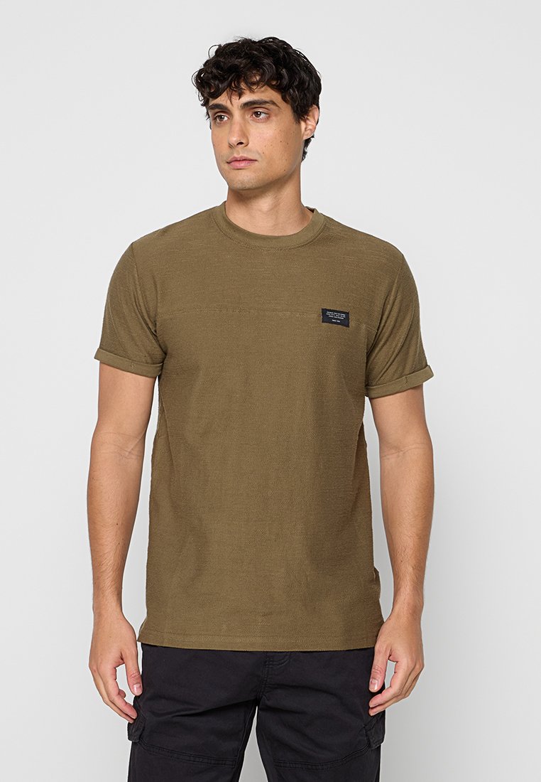 INDICODE JEANS T-shirt basic olijfgroen