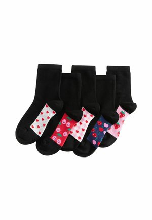 Next, 5 PACK RICH FOOTBED - Socken - black fruit
