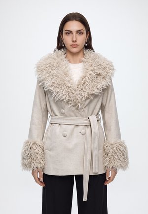 VILA, VIBALOU SHORT COAT - Класическо палто - natural melange