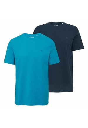 2 PACK - T-Shirt basic - türkis   navy
