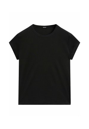 Massimo Dutti, 100% MERCERISED COTTON SHORT SLEEVE T-SHIRT - T-Shirt basic - black denim