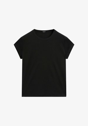 Massimo Dutti, 100% MERCERISED COTTON SHORT SLEEVE T-SHIRT - T-Shirt basic - black denim