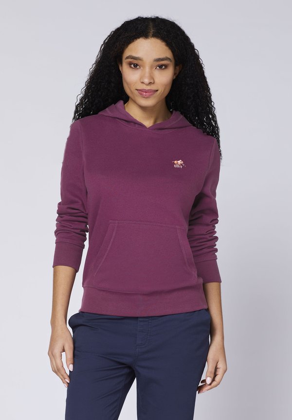 MIT LOGO - Kapuzenpullover - grape wine