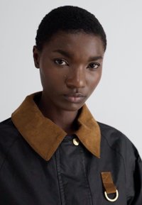 Barbour ERMA WAX JACKET - Jas - black/ancient tartan