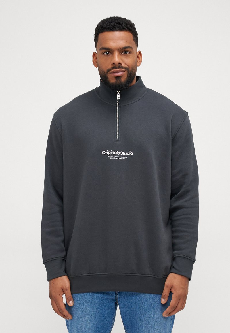 Jack & Jones JORVESTERBRO QUARTER ZIP - Sportska majica - forest river