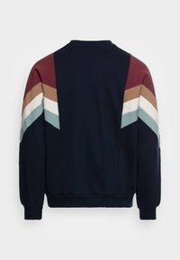 Kaotiko CREW SEATTLE UNISEX - Mikina - navy/dark burgundy/ivory