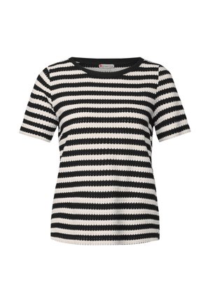 Street One STREIFEN LOOK - Printtipaita - schwarz