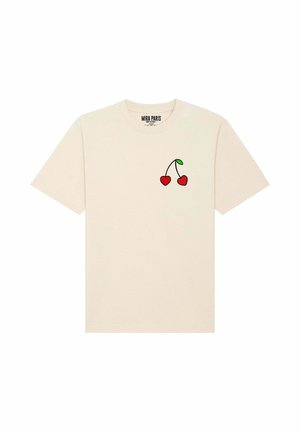 CHERRY PRINT HEAVYWEIGHT - T-shirt con stampa - off white