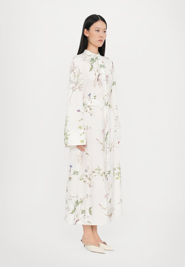 LONG SLEEVE MIDI DRESS WITH TIE WAIST DETAIL - Maxi dress2