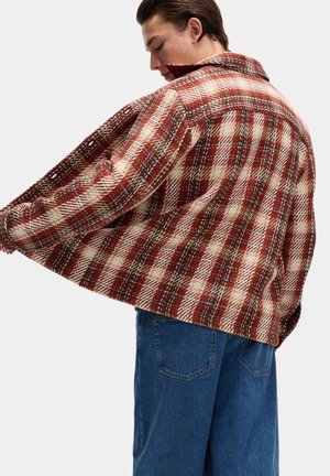 Marks & Spencer, REGULAR FIT CHECKED - Chaqueta fina - rust mix