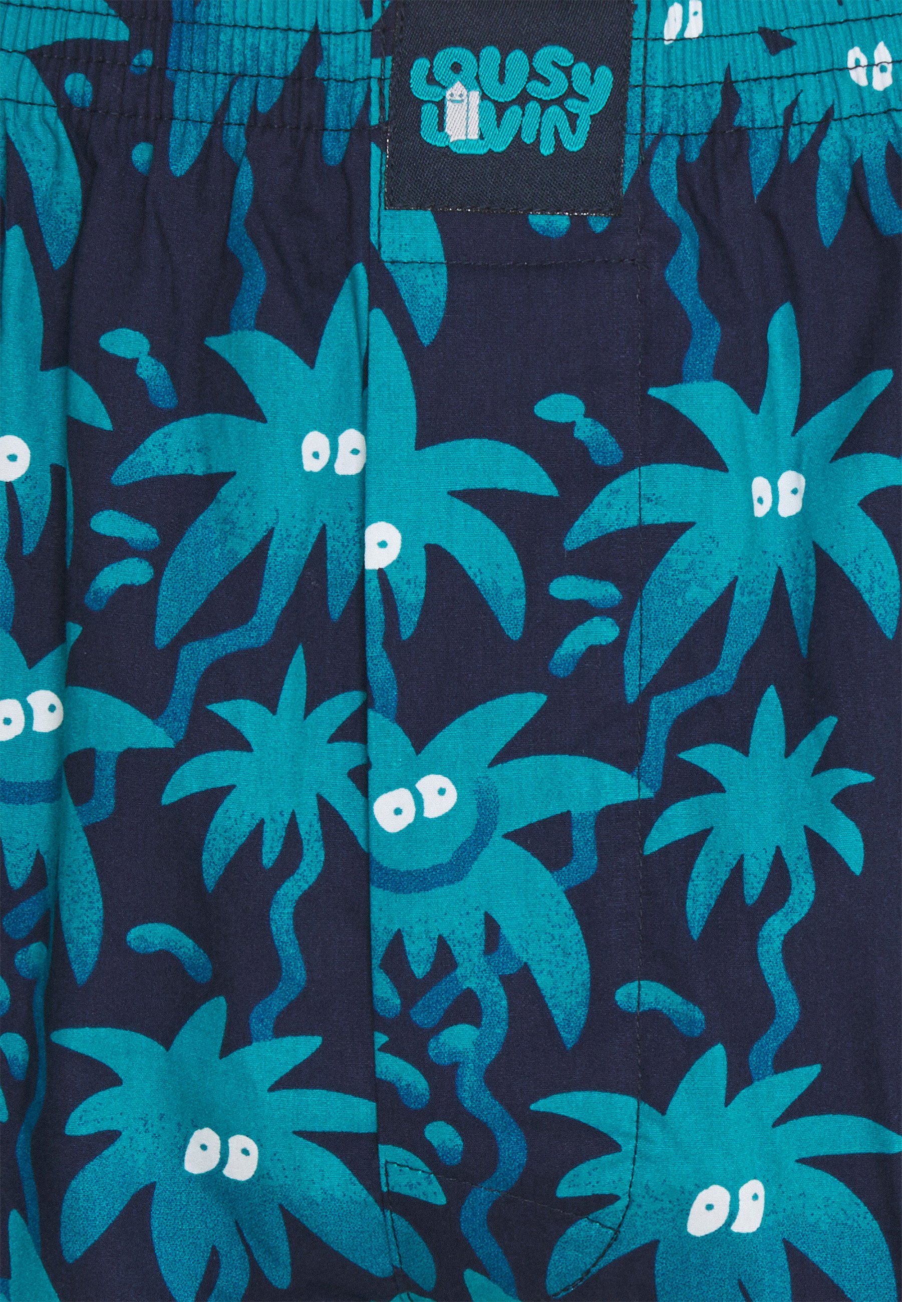 Lousy Livin Boxershorts Cocktails Navy – Bio-Baumwolle, Elastisch, Mit All-Over-Print