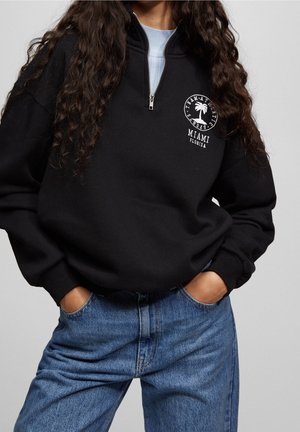 PULL&BEAR, Sweatshirt - mottled black