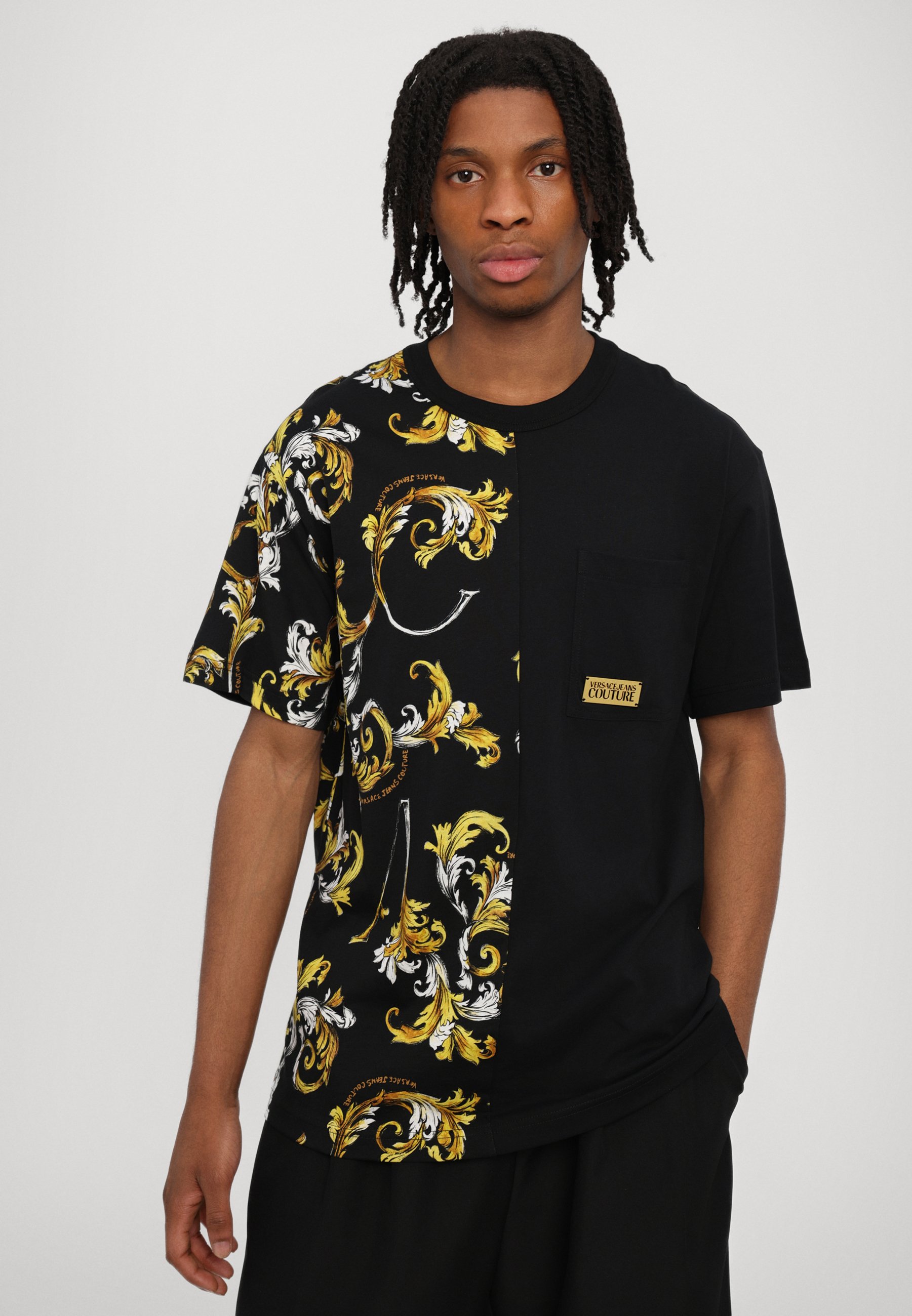 Versace Jeans Couture BAROCCO OUTLINE - Print T-shirt