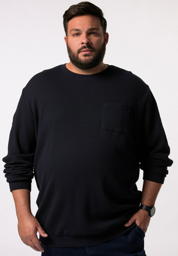 LANGARM WAFFELSTRUKTUR BAUCHFIT RUNDHALS - Sweatshirt