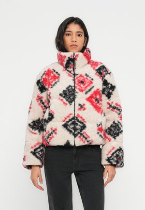 SHORT PUFFER PRINTED  - Winter jacket - white/red/black