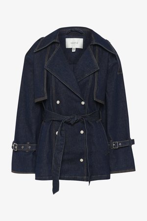 Gestuz SUMMER TRENCHCOAT - Spijkerjas - unwashed denim