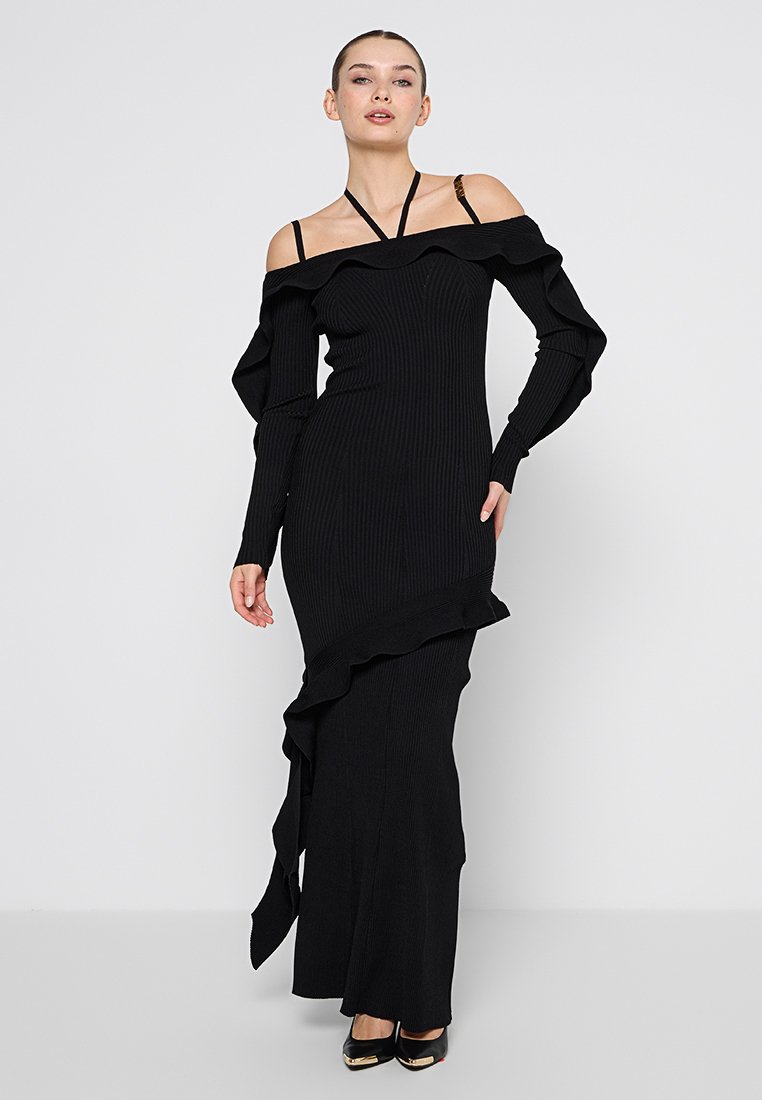 Versace Jeans Couture Gebreide jurk zwart