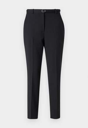Abercrombie & Fitch, Curve Love High Rise Belted Ankle Straight Pant - Панталони - black beauty