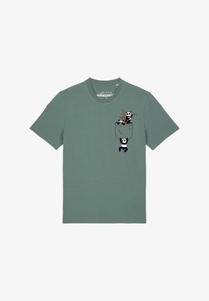 watapparel, POCKET PANDAS - T-Shirt print - green bay