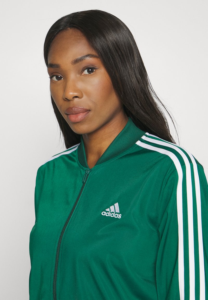 adidas Sportswear Tracksuit - collegiate green white/light green 