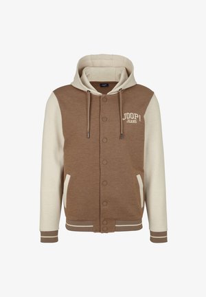 Zip-up sweatshirt - braun melange offwhite