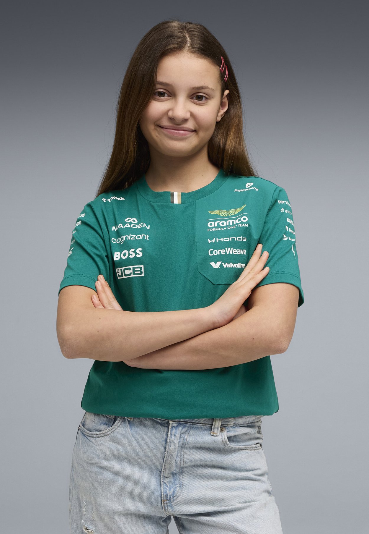 PUMA X ASTON MARTIN ARAMCO F1® TEAM REPLICA T-SHIRT UNISEX - Print T-shirt - green lux