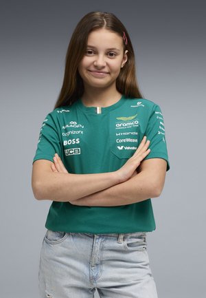 Puma, PUMA X ASTON MARTIN ARAMCO F1® TEAM REPLICA T-SHIRT UNISEX - Camiseta estampada - green lux
