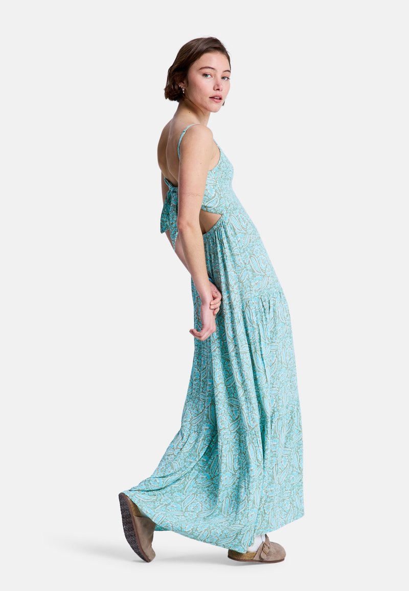 green emerald velvet dress Roxy Womens Evening Glow Strappy Mini Dress, Blue Surf, Size XL main image 0