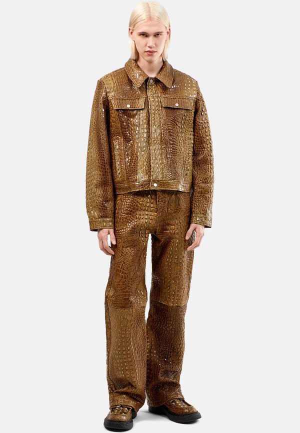 Leather jacket - mittelbraun