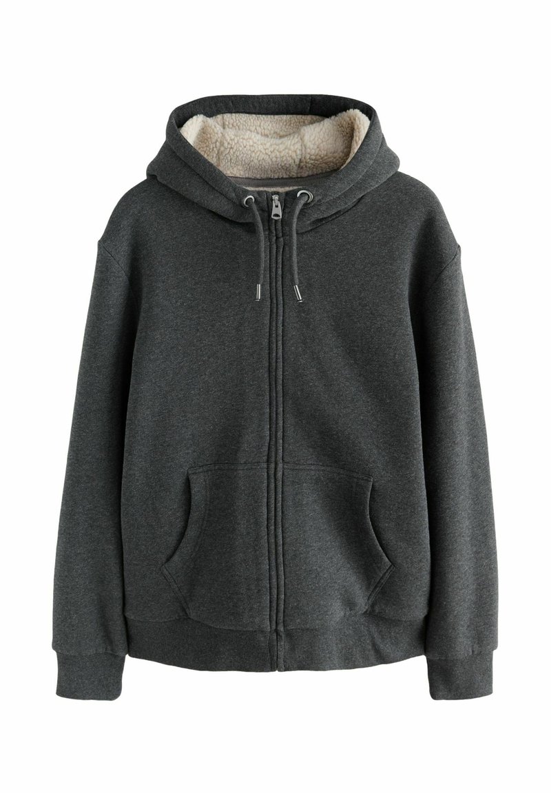 Next BORG LINED HOODIE - Ľahká bunda - slate grey