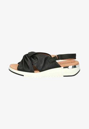 WOMS - Wedge sandals - black